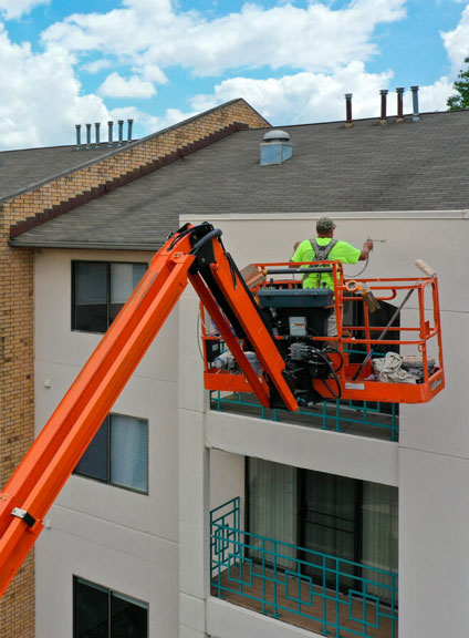 Exterior Commercial Painting of a multi-family property.